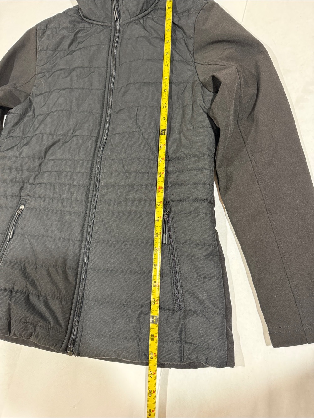 New Balance Black Quilted Hybrid Running Jacket with Hood Small - Picture 10 of 13